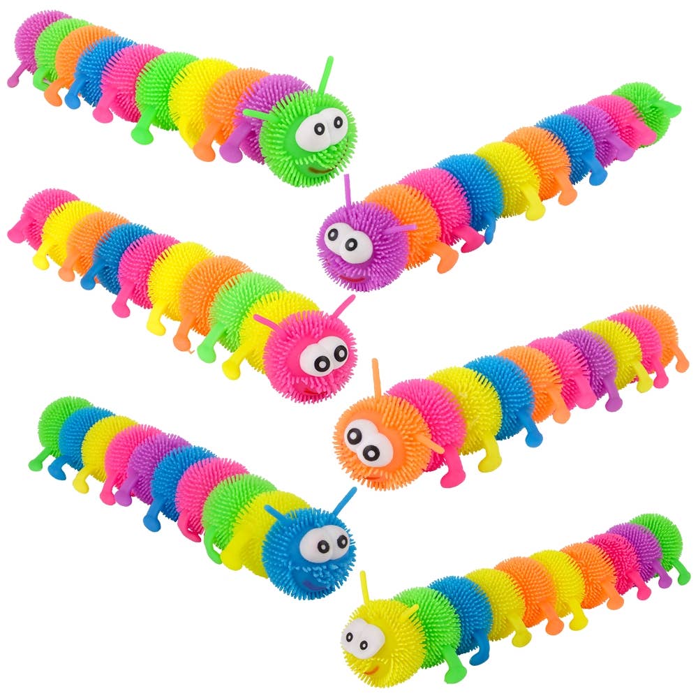 12" Jumbo Caterpillar Puffer Light Up Toy