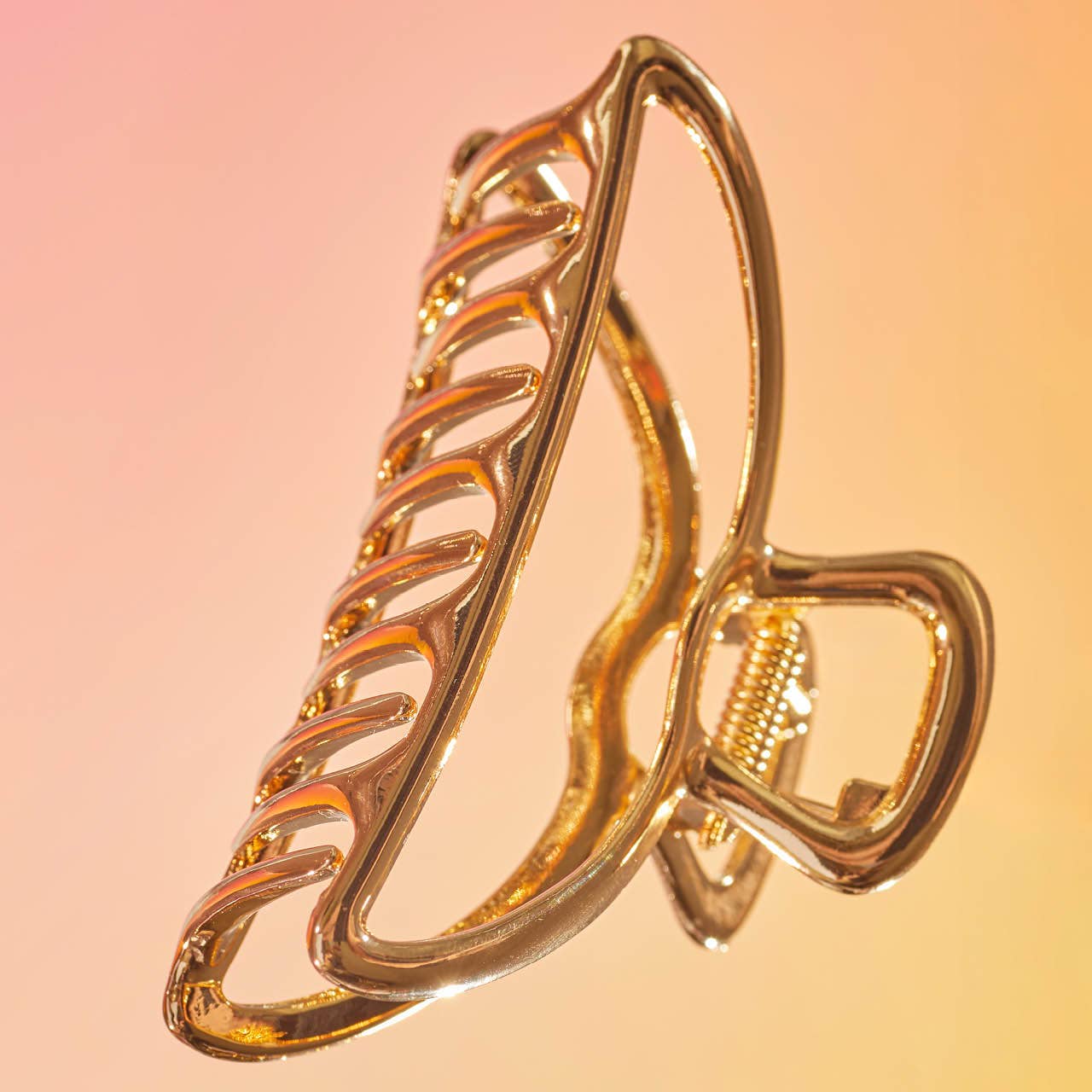Gold Open Shape Claw Clip - Posh West Boutique