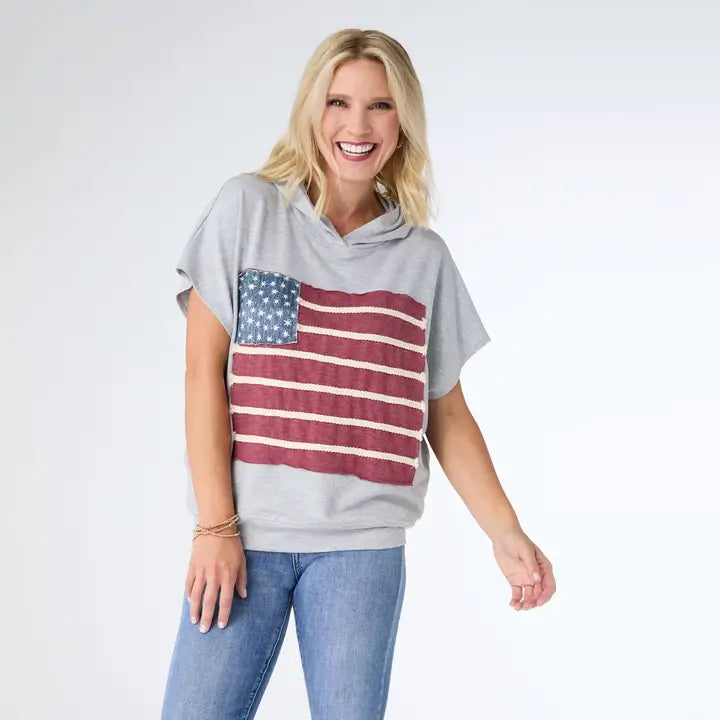 Vintage America Hooded Top - Posh West Boutique