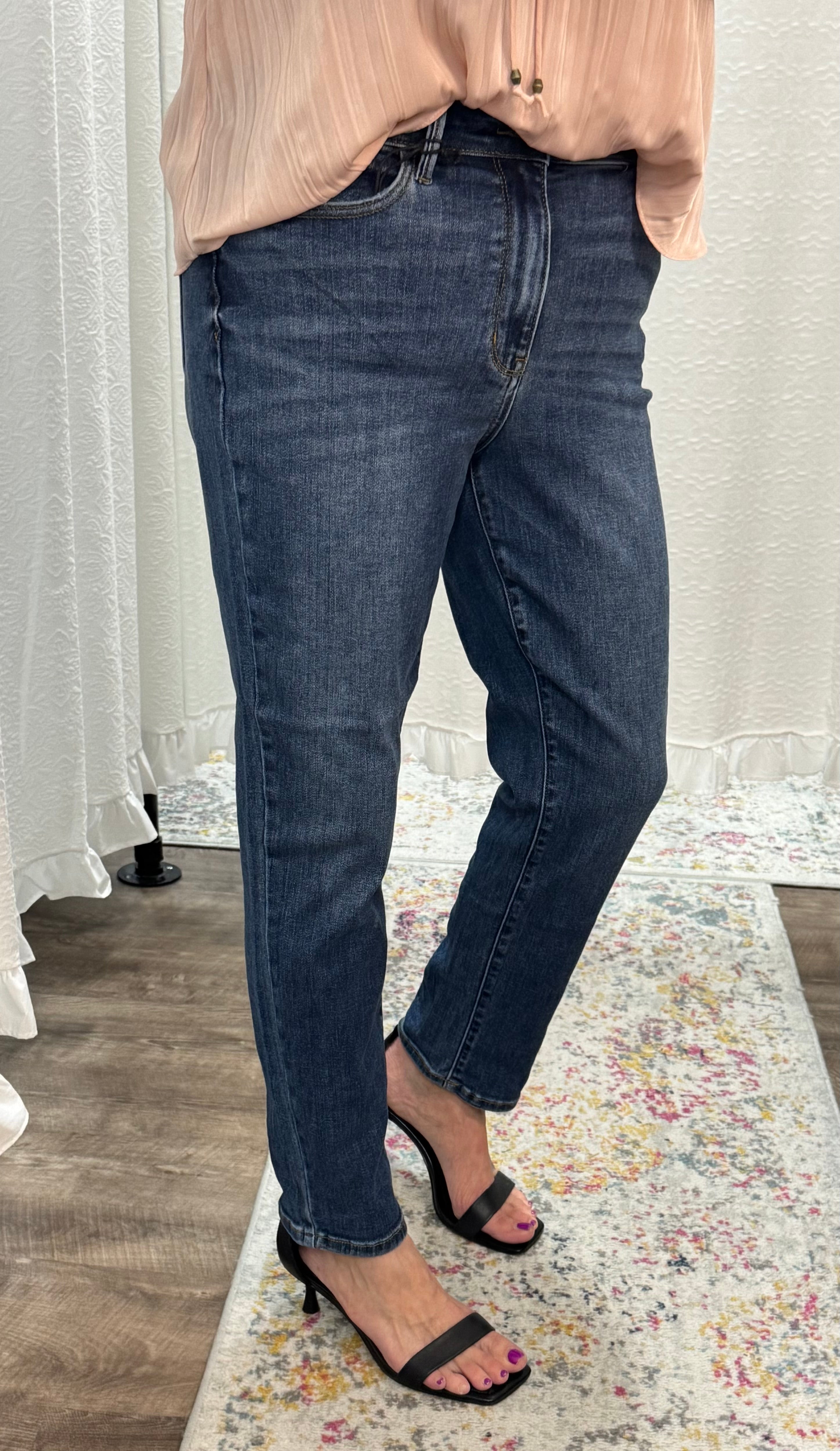 Judy Blue HW Shield Back Pocket Slim Jeans - Posh West Boutique