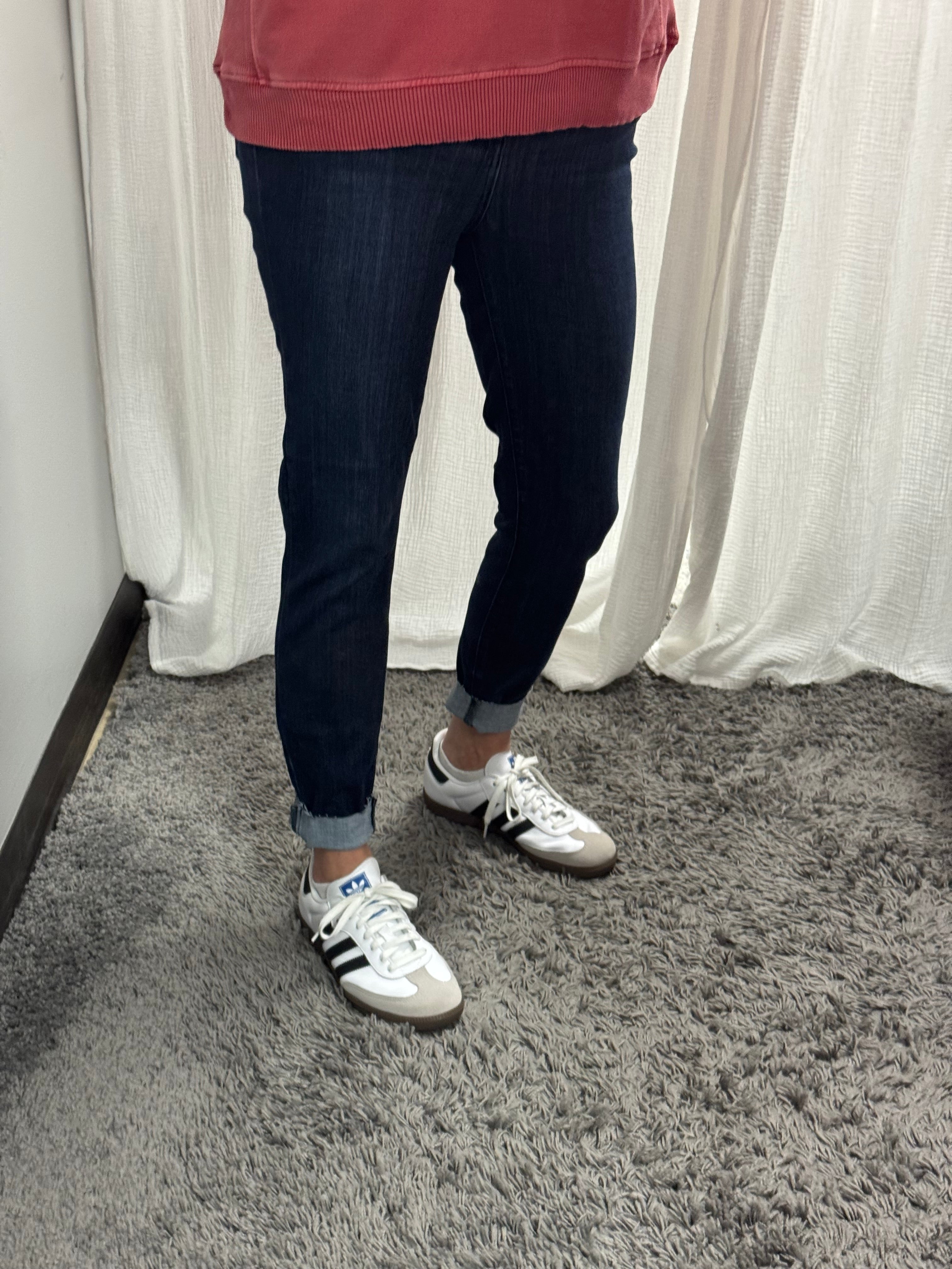 Judy Blue Mid-Rise Double Button Skinny - Posh West Boutique