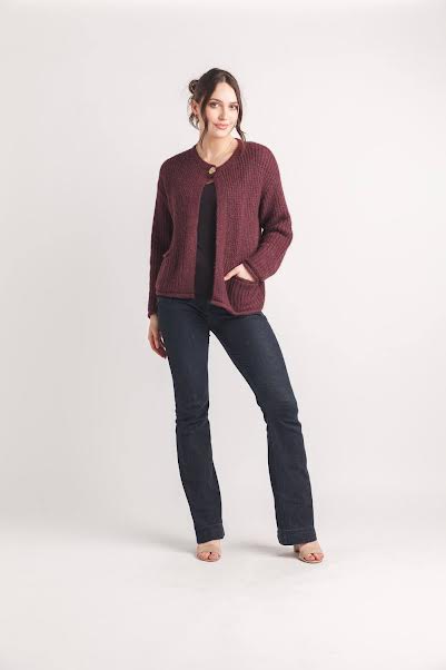 Luxurious Plum Button Cardigan - Posh West Boutique