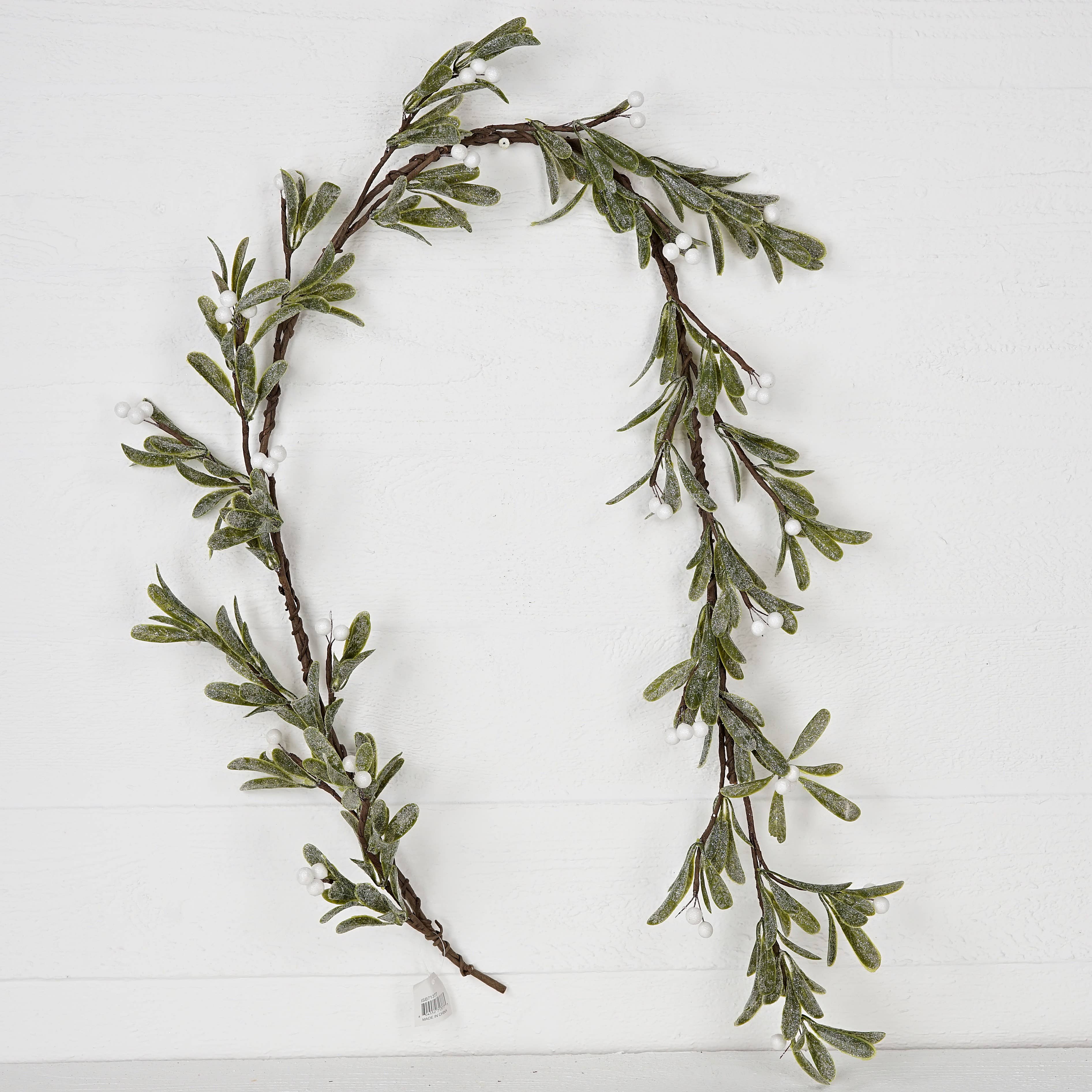 5ft Sparkle Mistle Toe Garland - Posh West Boutique