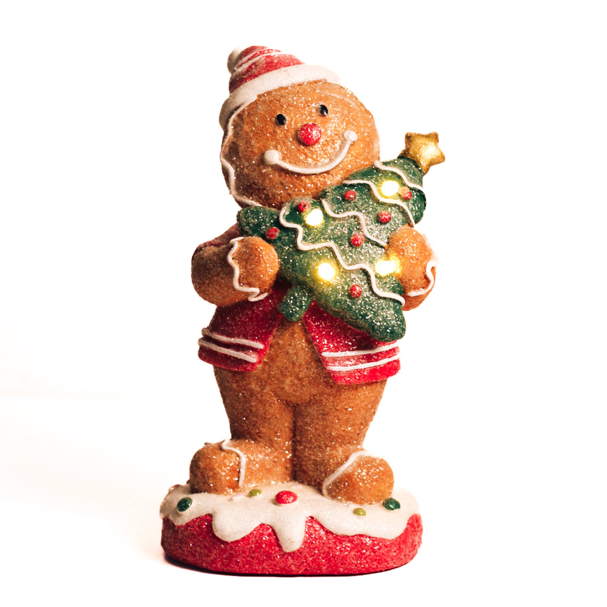 Gingerbread Man Tree with LED Lights