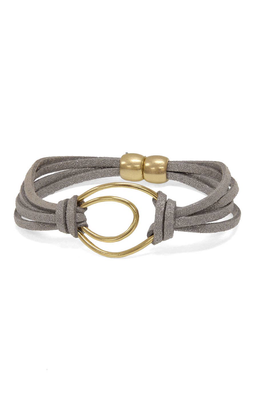 Flame Shimmer Suede Bracelet - Posh West Boutique