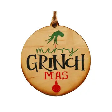 Merry Grinch Mas Christmas Ornament - Posh West Boutique