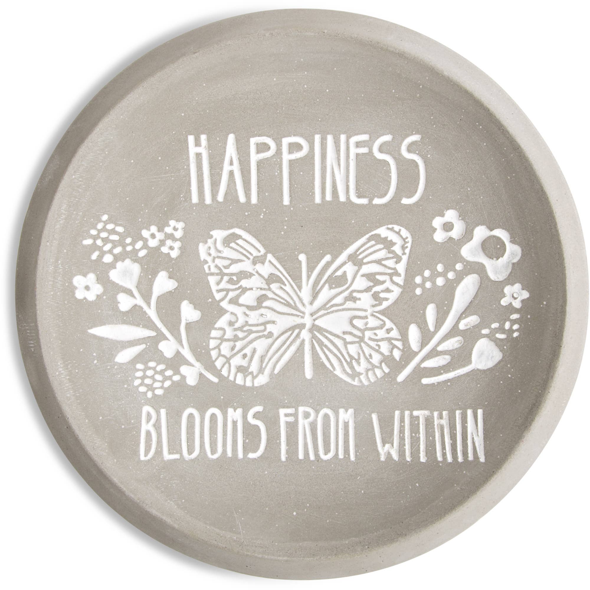 Happiness - 5" Cement Keepsake Dish - Posh West Boutique