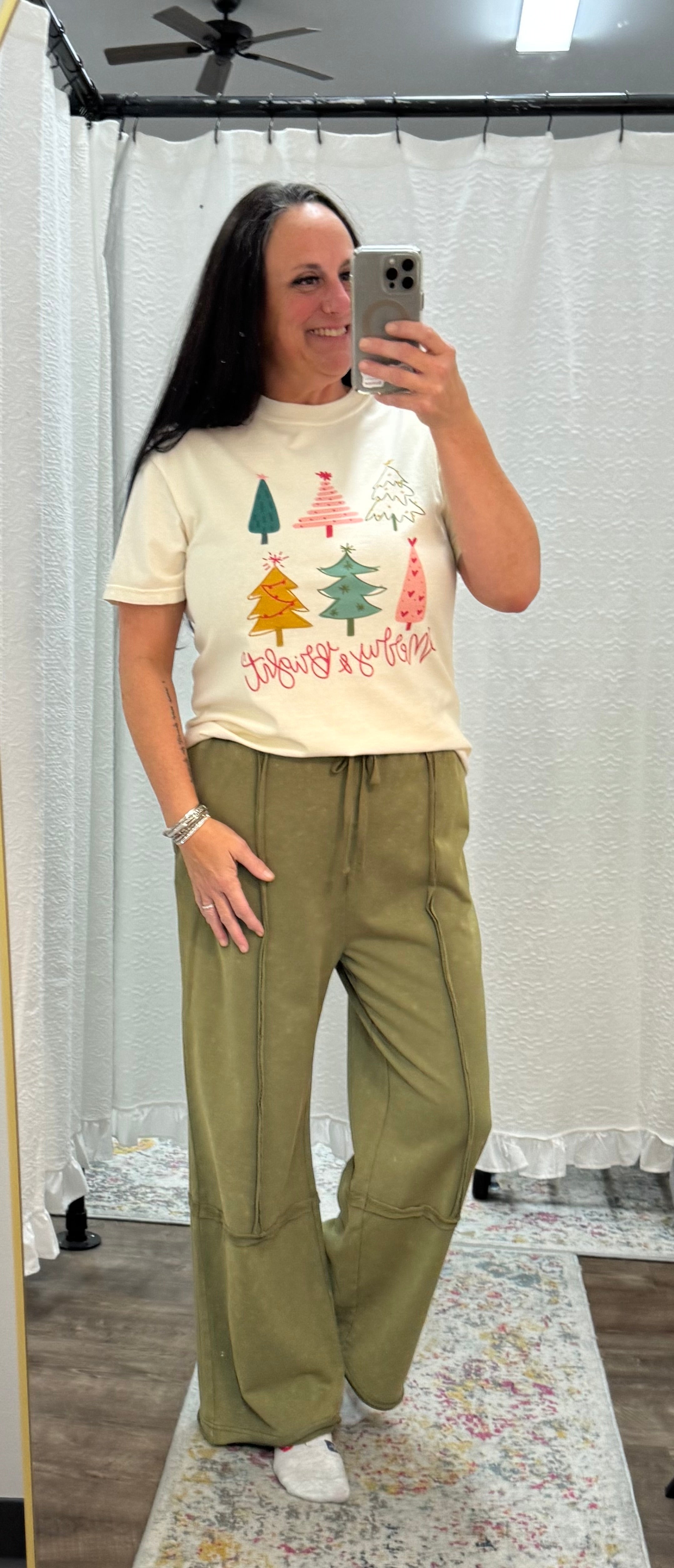 Olive Acid Washed Sweatpants - Posh West Boutique