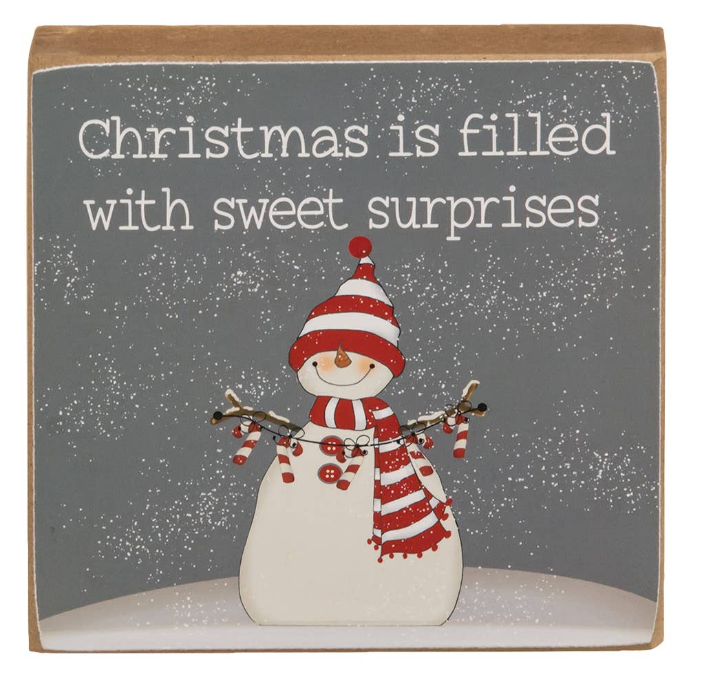 Snowman Square Block, 3 Styles - Posh West Boutique