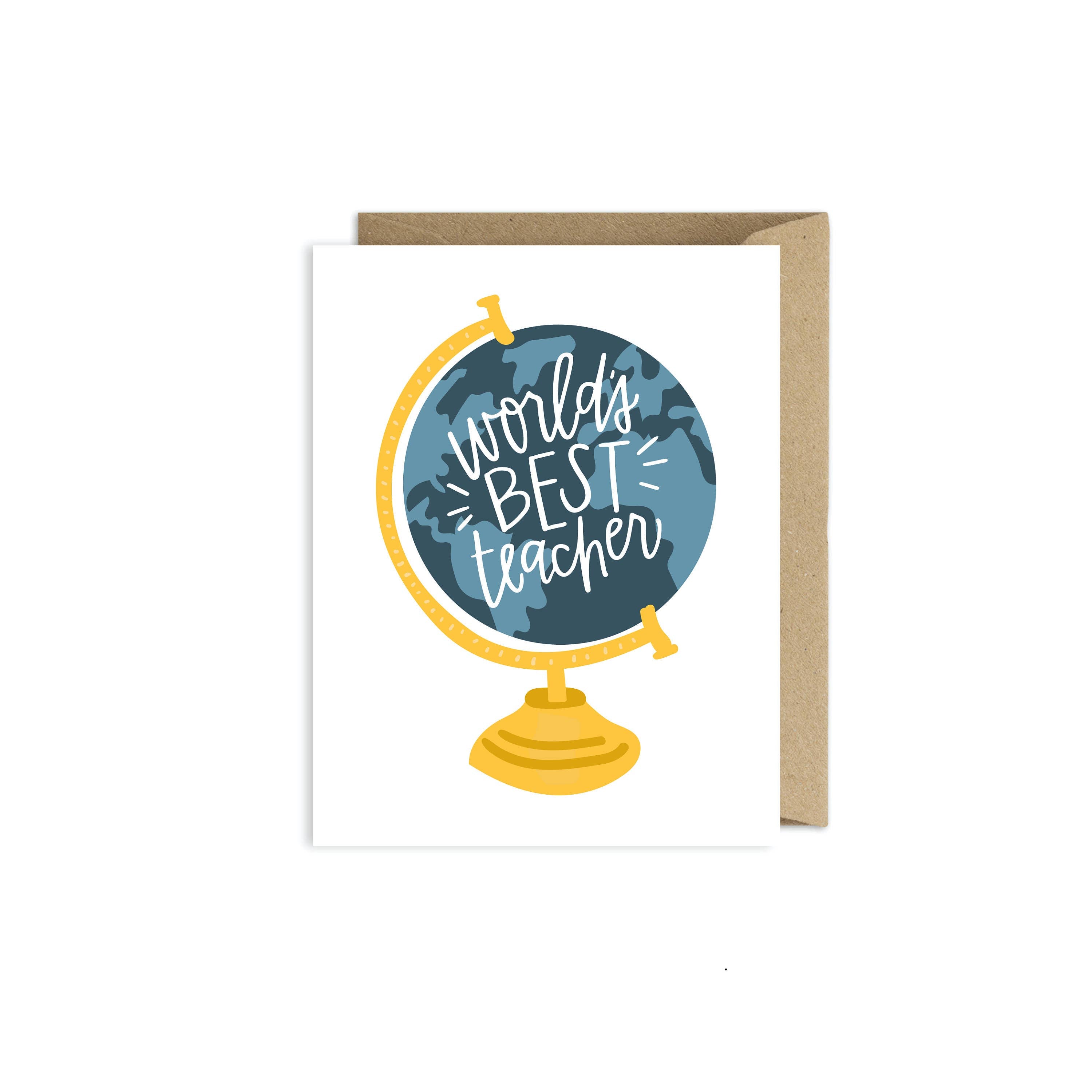 World's Best Teacher Thank You Greeting Card - Posh West Boutique