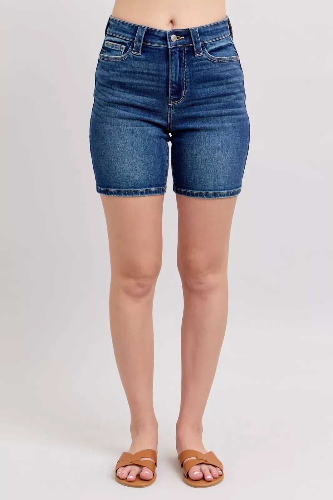 Judy Blue HW Bermudas w/ Back Flap Pockets - Posh West Boutique