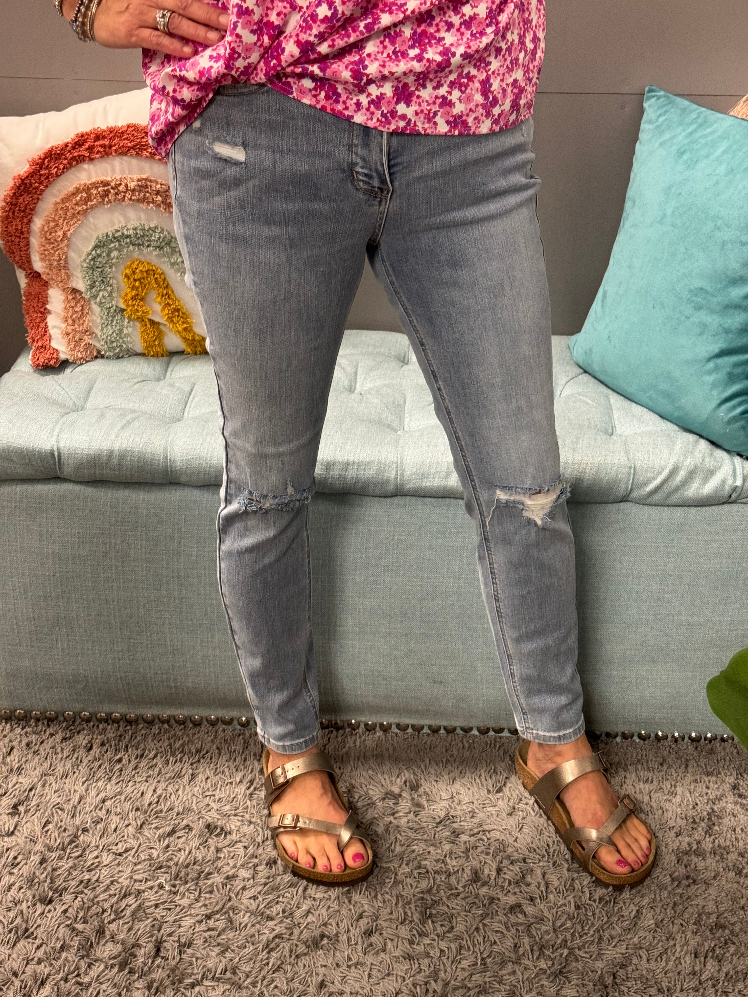 Judy Blue Tummy Control Light Wash Skinny Jeans - Posh West Boutique