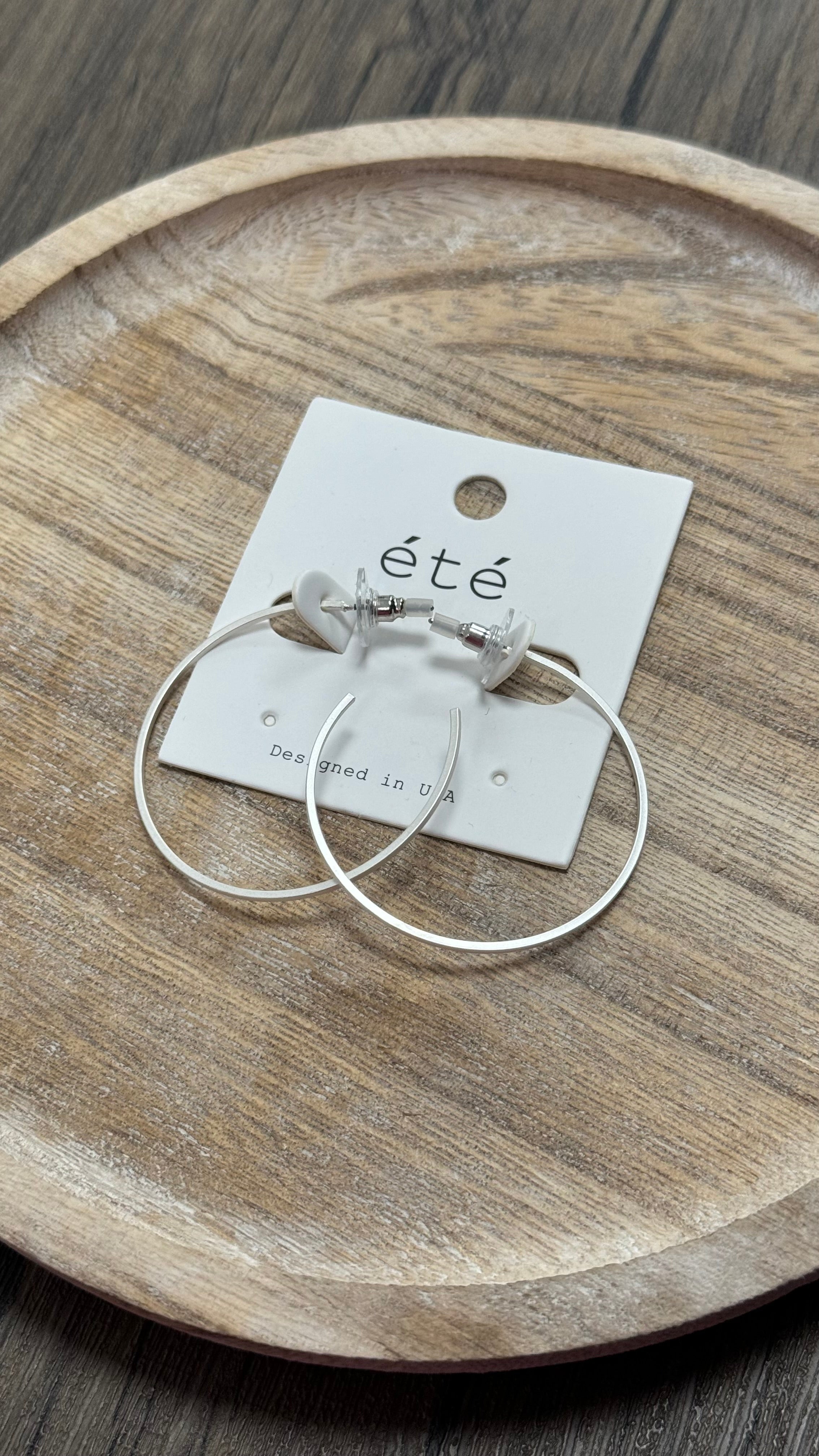 Large Silver Hoop Earring - Posh West Boutique