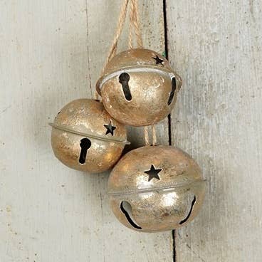 13in Gold Distressed Bell String
