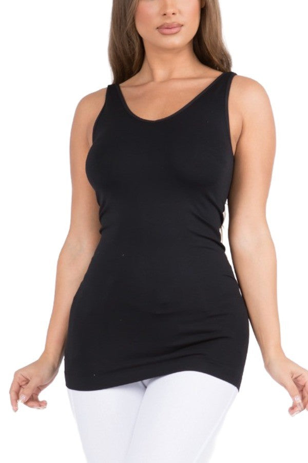 Black Reversible Seamless Tank - Posh West Boutique