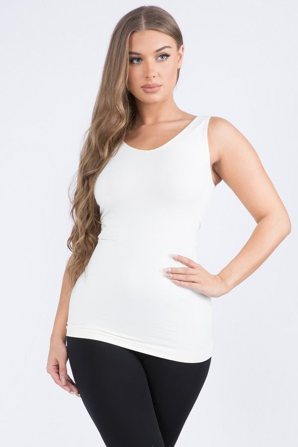 White Reversible Seamless Tank - Posh West Boutique