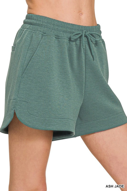 Ash Jade Scuba Shorts w/ pocket - Posh West Boutique