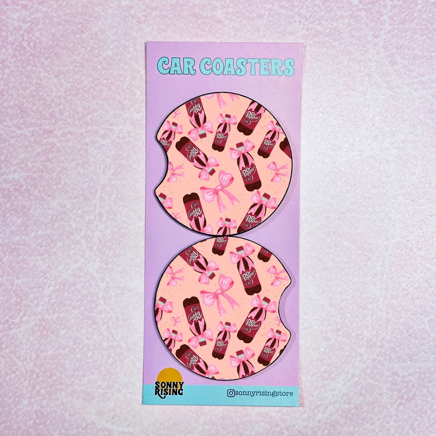 2 Car Coasters, Dr. Pepper Lover - Posh West Boutique