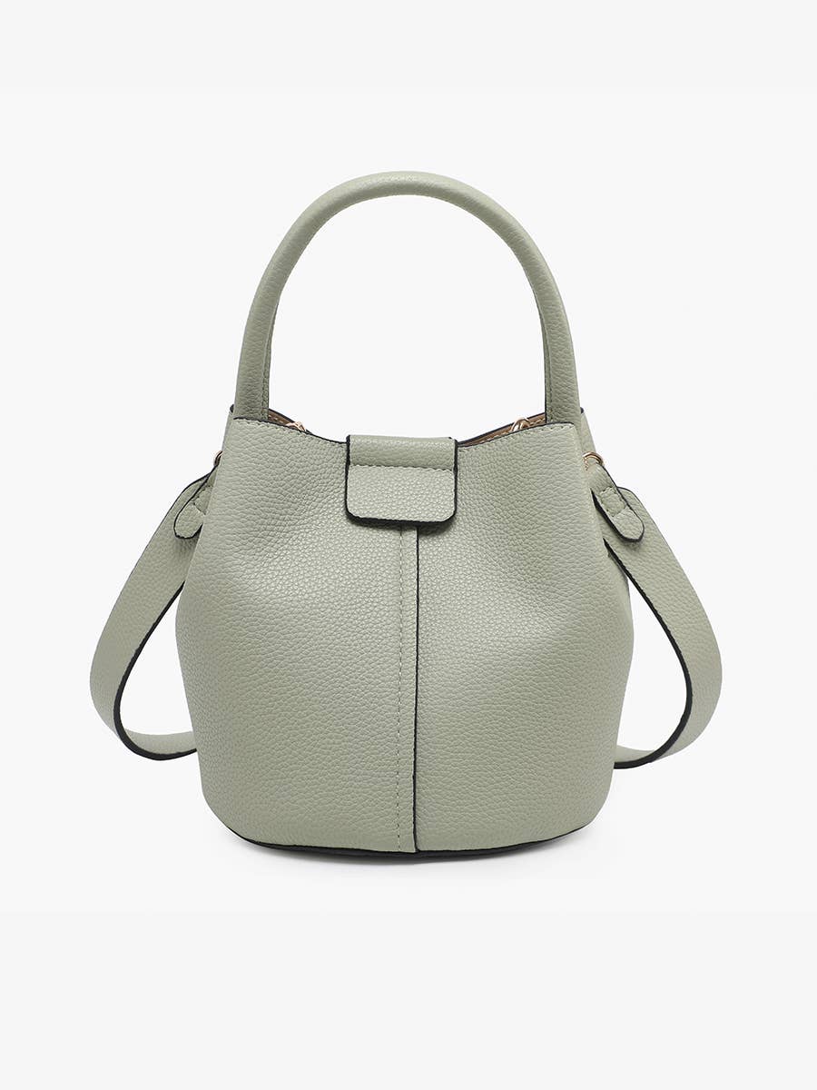 Farrah Bucket Bag w/ Top Handle & Inner Bag (3 colors) - Posh West Boutique