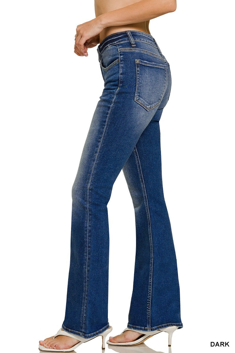 Zenana Dark Wash Bootcut Denim Jeans - Posh West Boutique