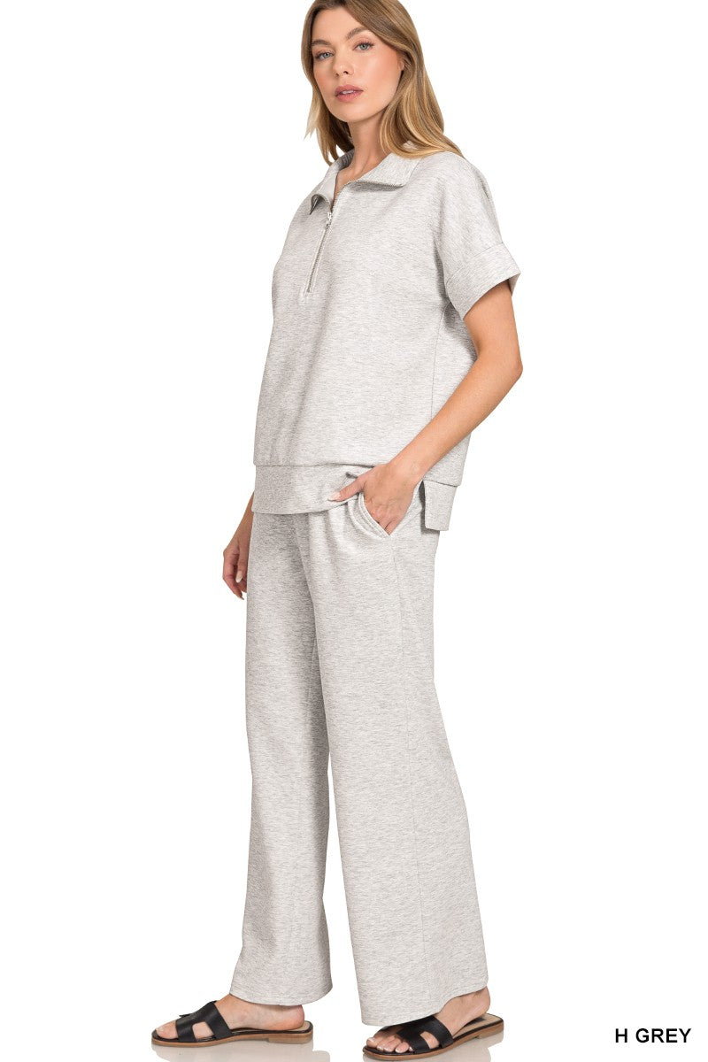 Heather Gray Pullover & Pants Comfy Set - Posh West Boutique