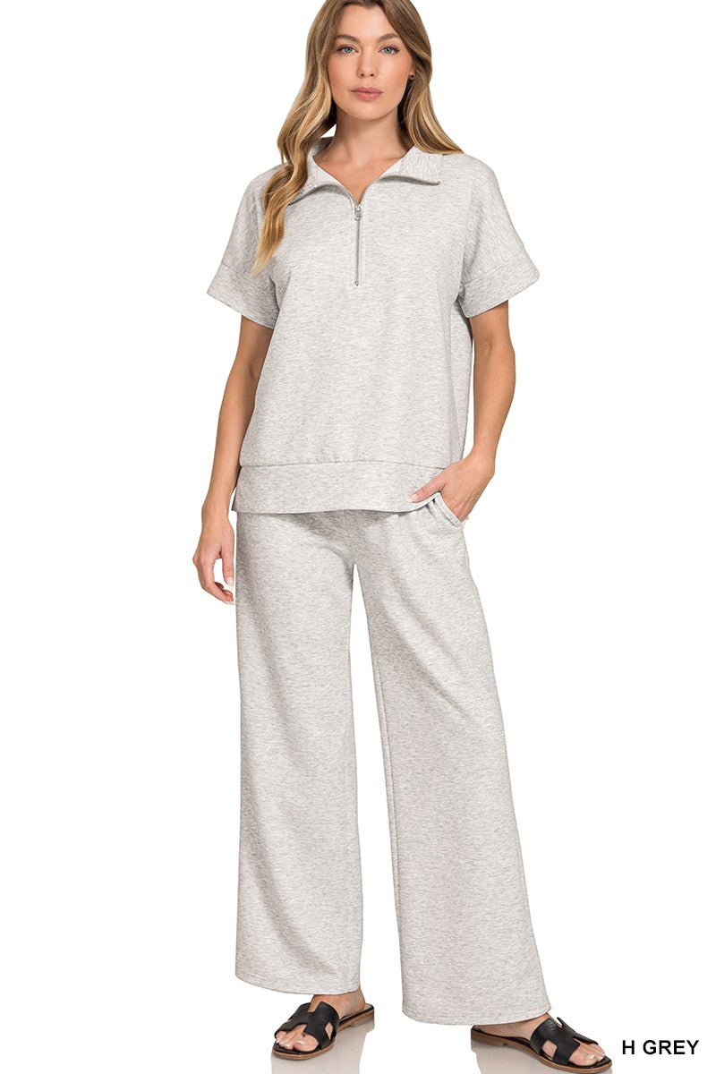 Heather Gray Pullover & Pants Comfy Set - Posh West Boutique