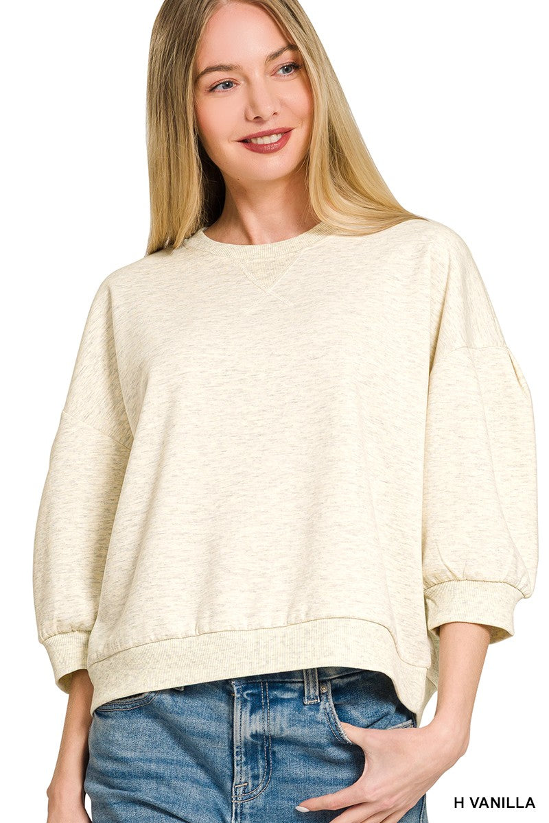 Vanilla Scuba Dolman Sleeve Pullover