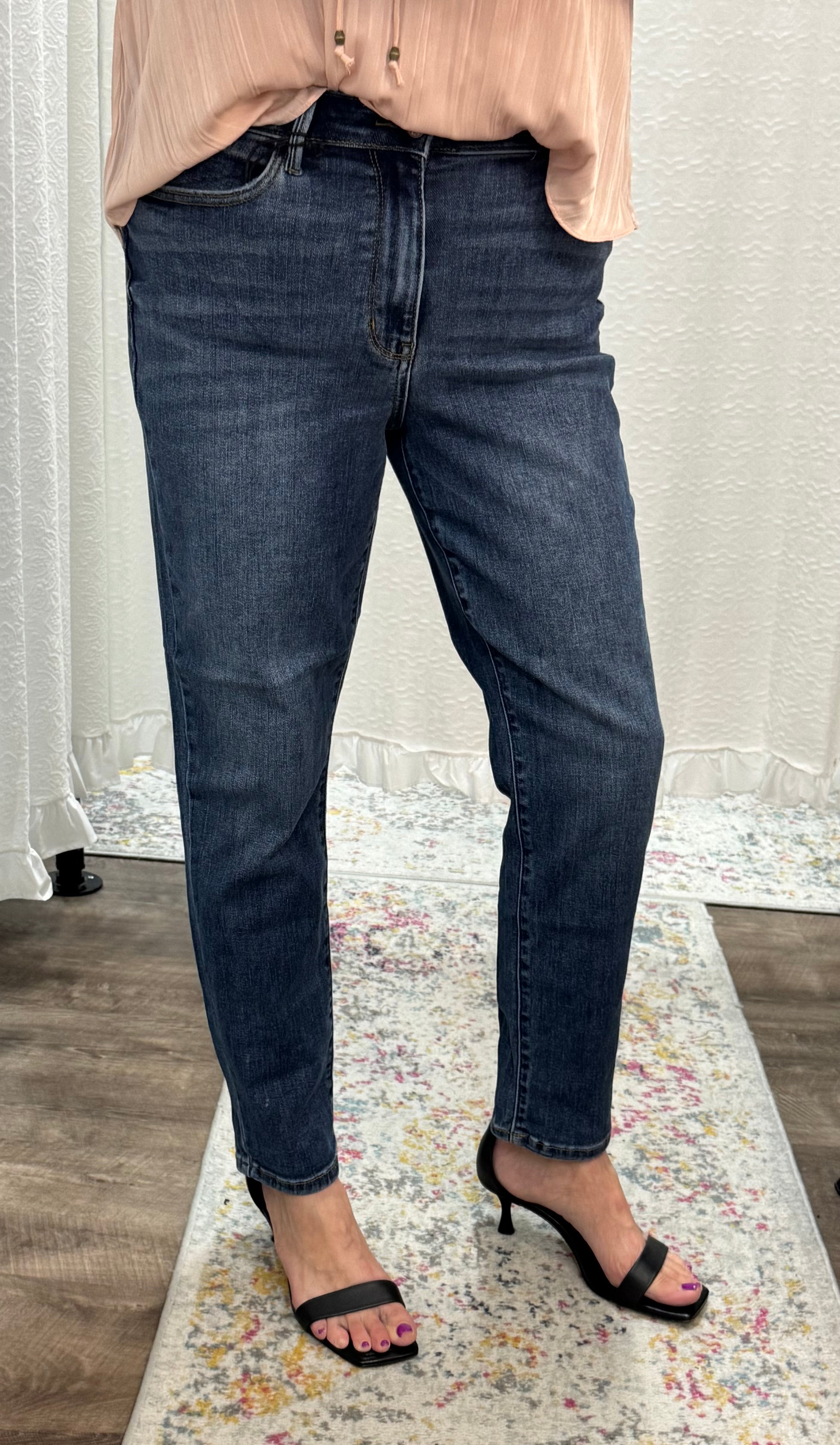 Judy Blue HW Shield Back Pocket Slim Jeans - Posh West Boutique