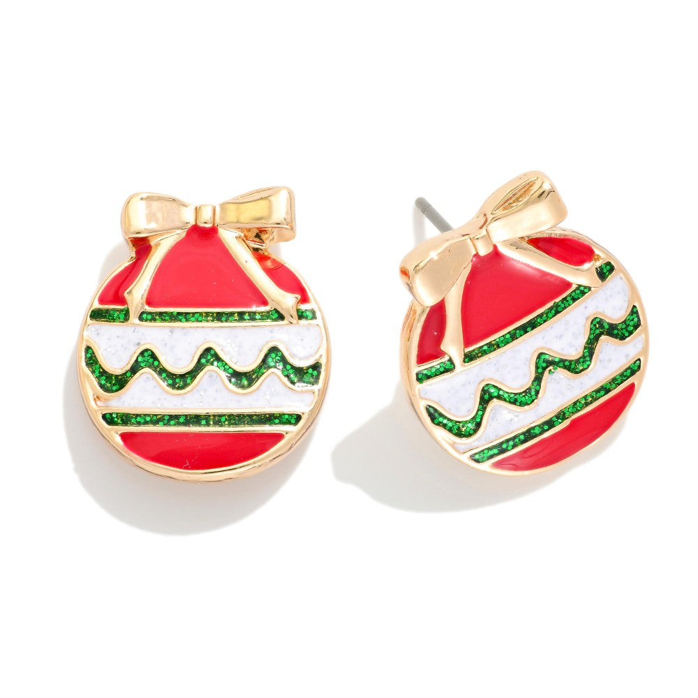 Christmas Ornament Stud Earring