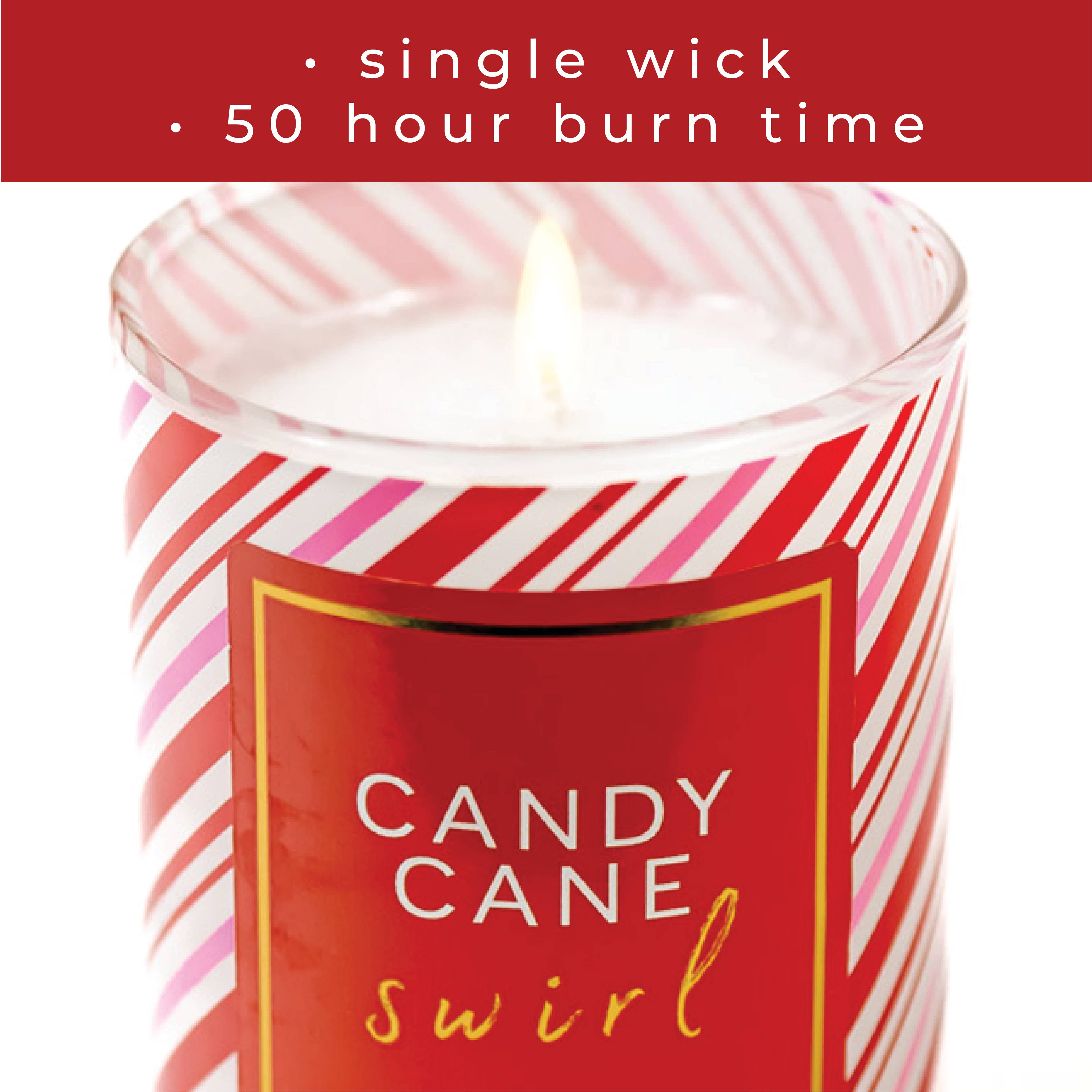 Candy Cane Swirl Candle - Posh West Boutique