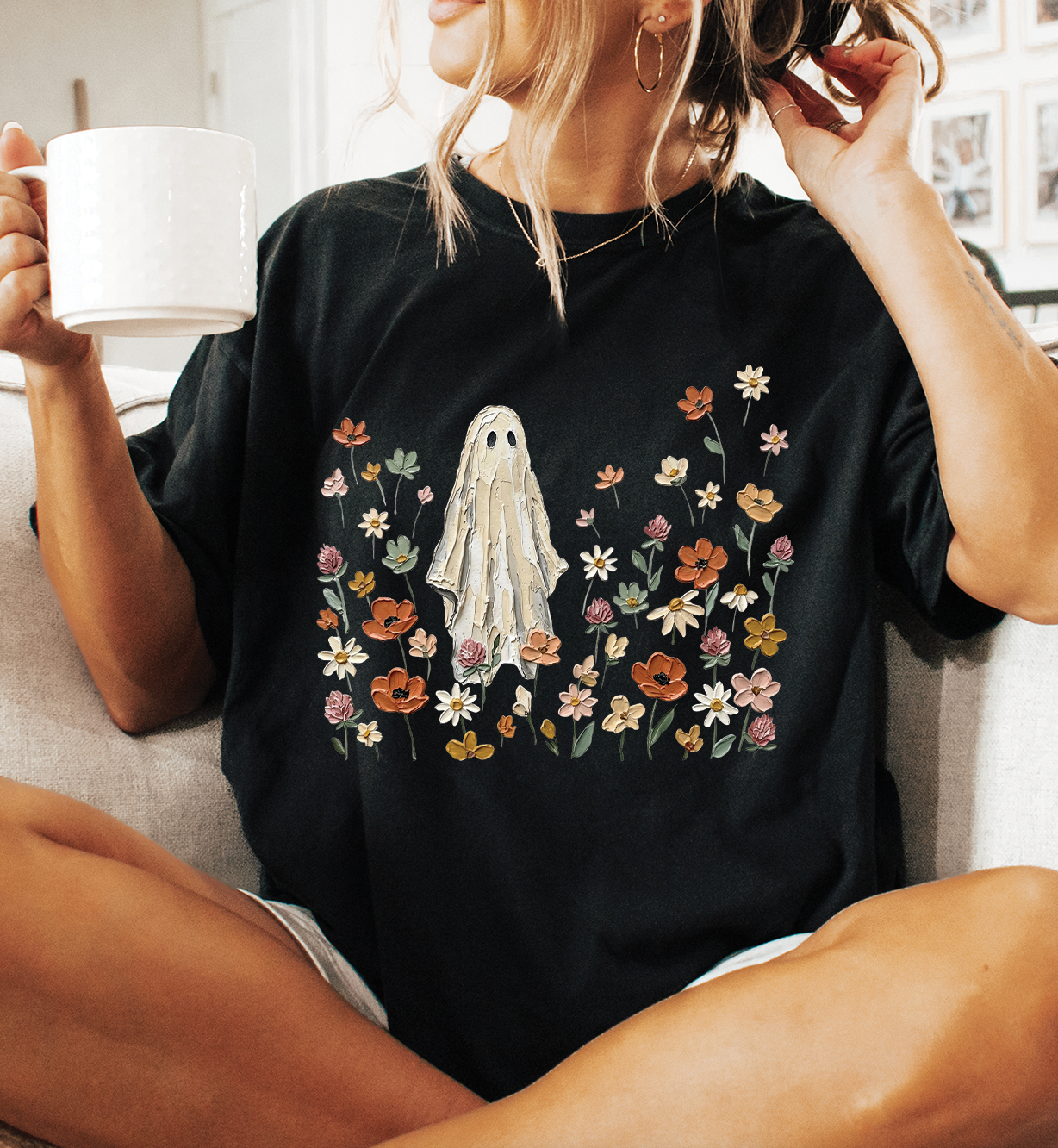 Wildflower Ghost Halloween Graphic T