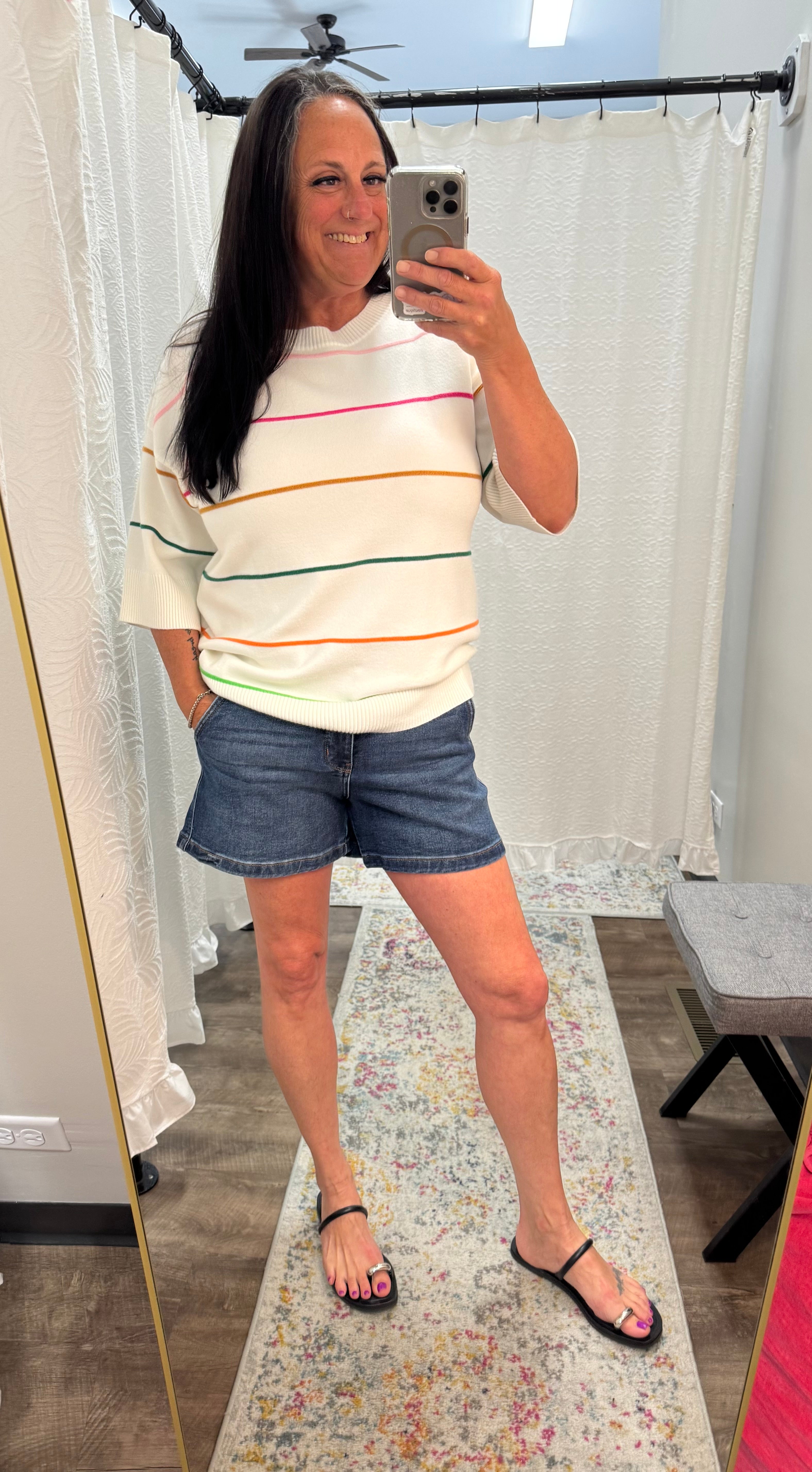 Judy Blue HW Double Button Waistband Shorts - Posh West Boutique