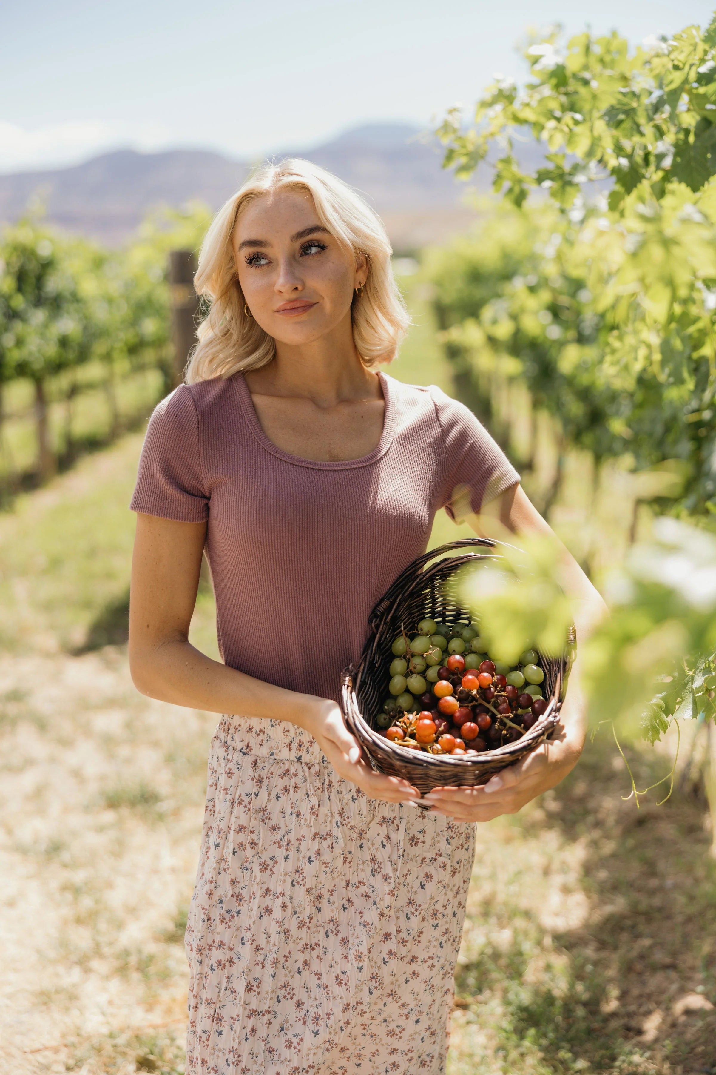 Faded Lavender Ribbed Sweater Scoop Tee - Posh West Boutique