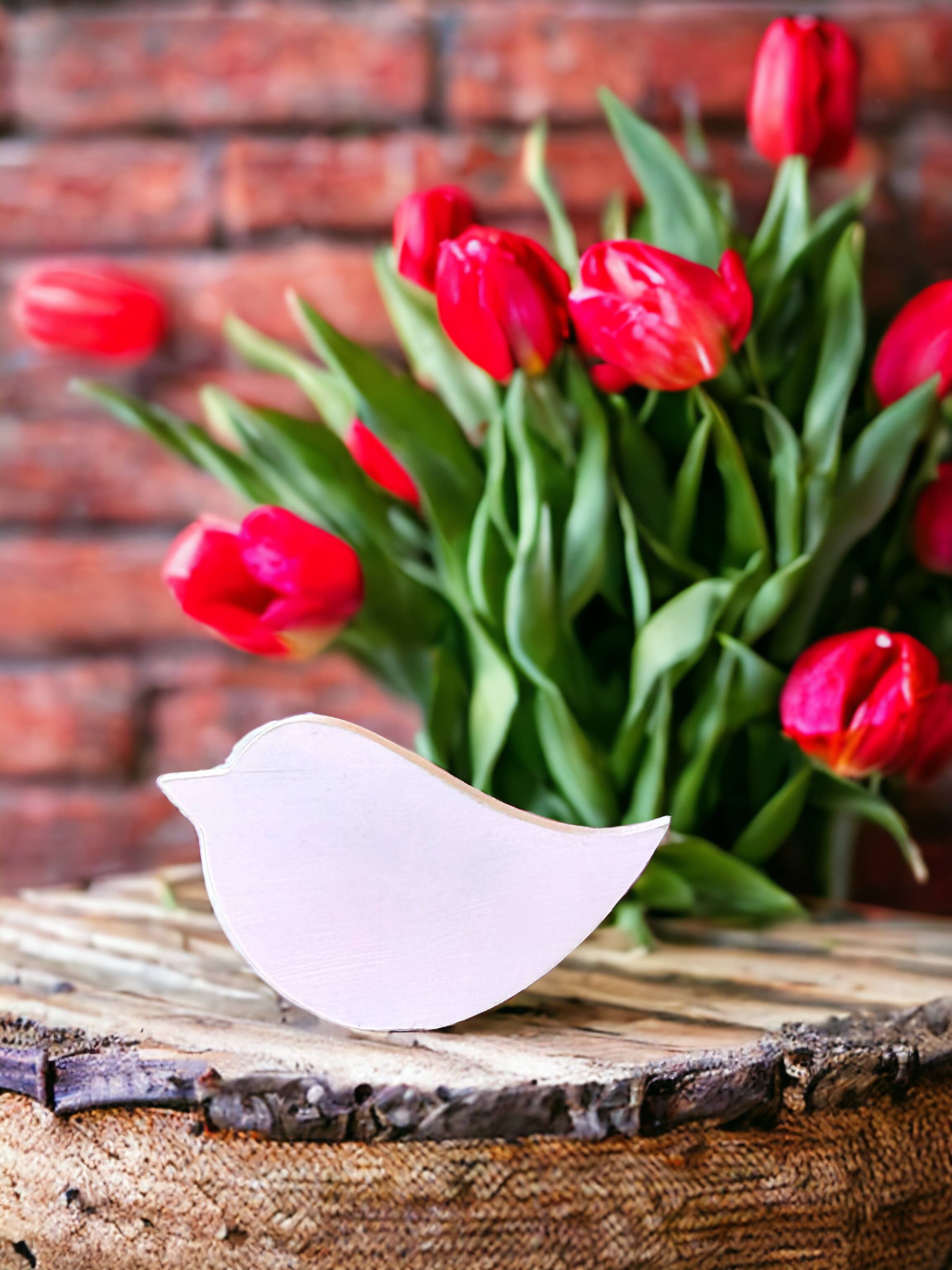 Primitive/Rustic Wood Bird Shelf Sitter - Posh West Boutique