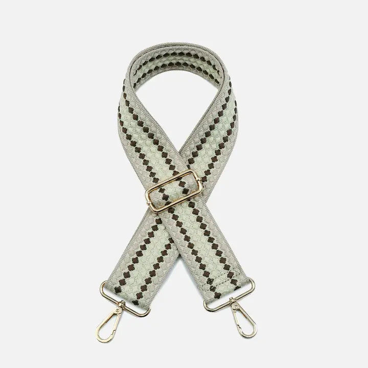 Multi Beige Dotted Guitar Strap - Posh West Boutique