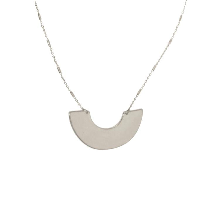 18" Silver Cresent Necklace - Posh West Boutique
