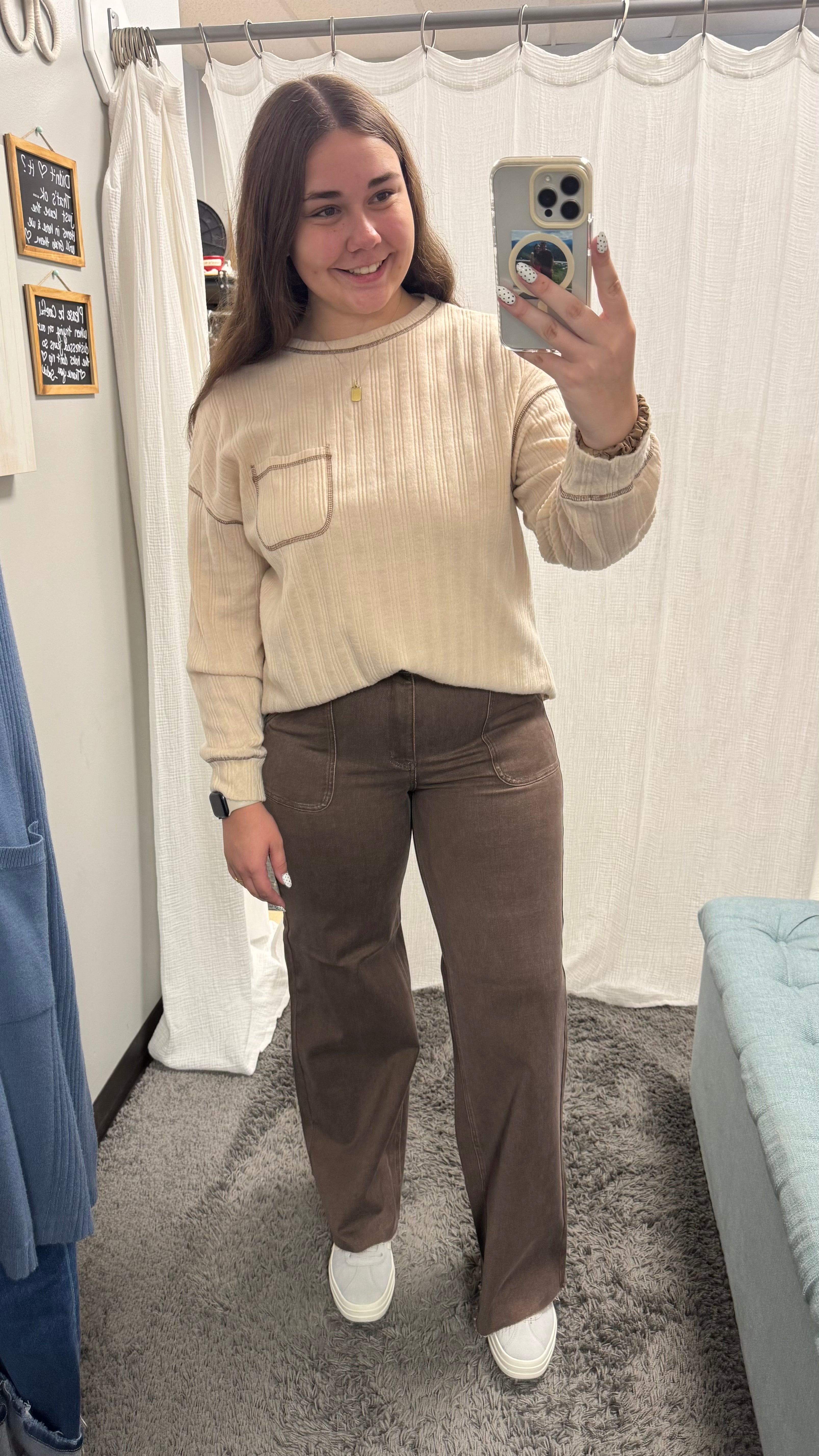 Judy Blue HW Brown Retro Wide Leg Jeans