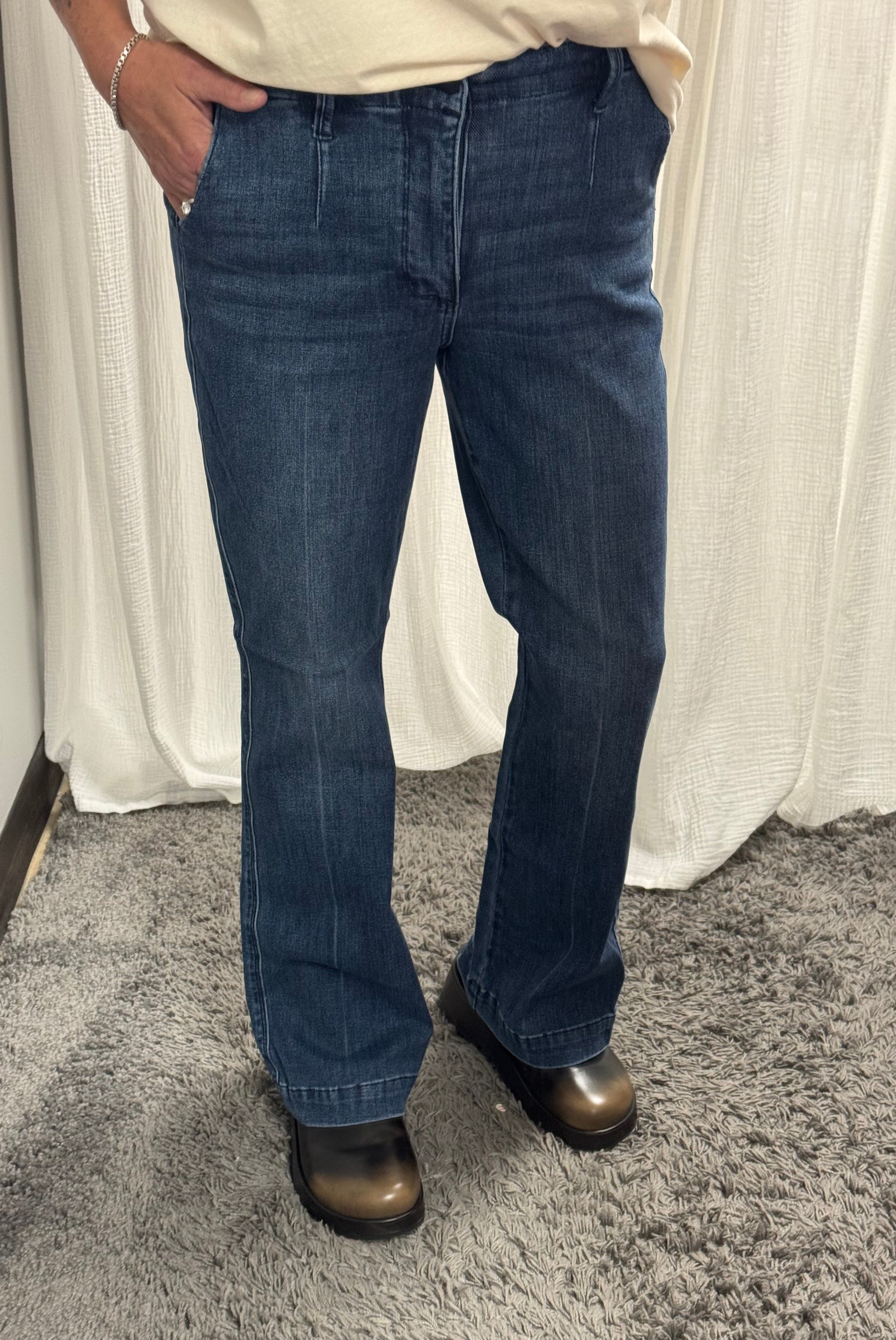 Judy Blue Mid Rise Trouser Bootcut Jean - Posh West Boutique