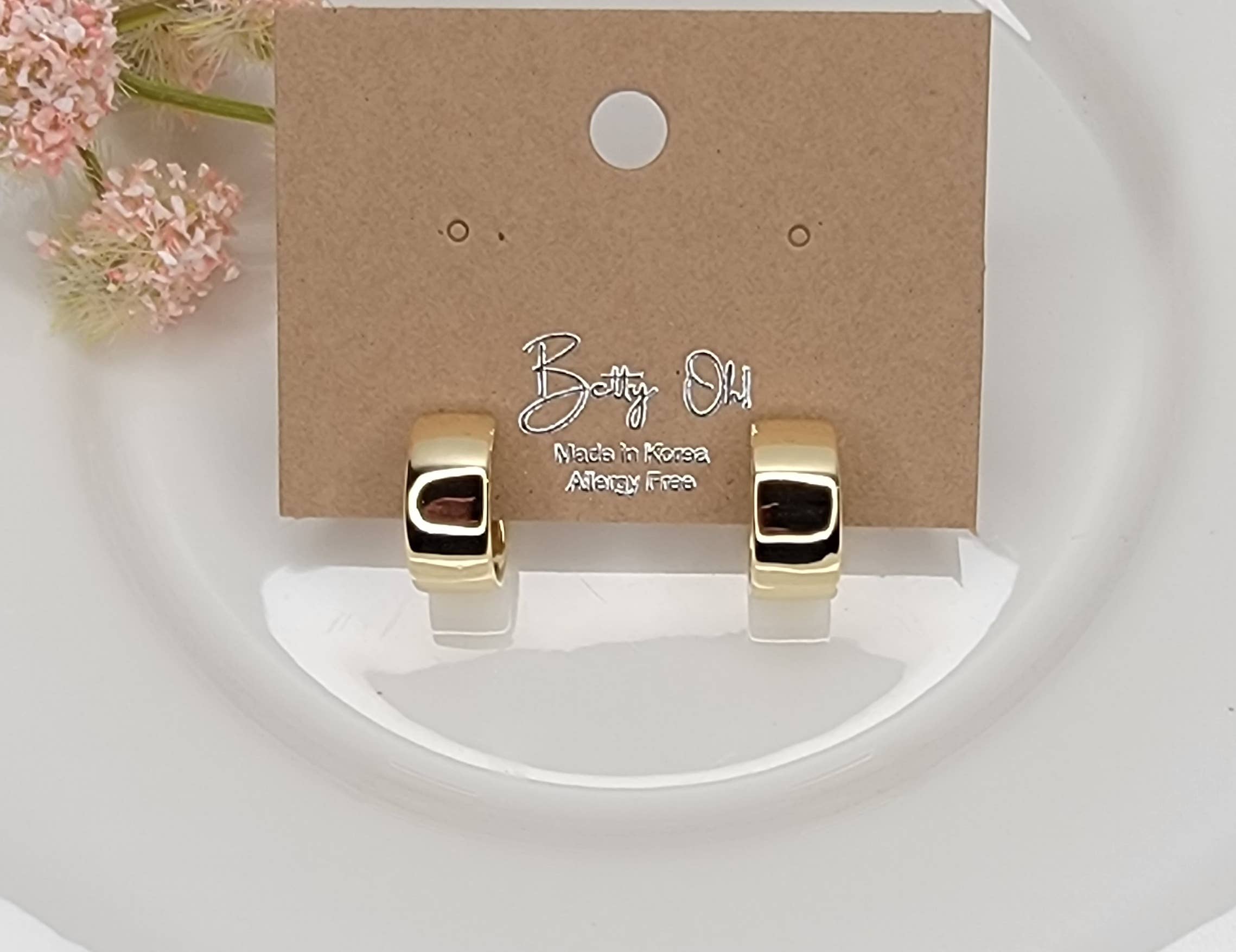 Gold Chunky Small Hoops - Posh West Boutique