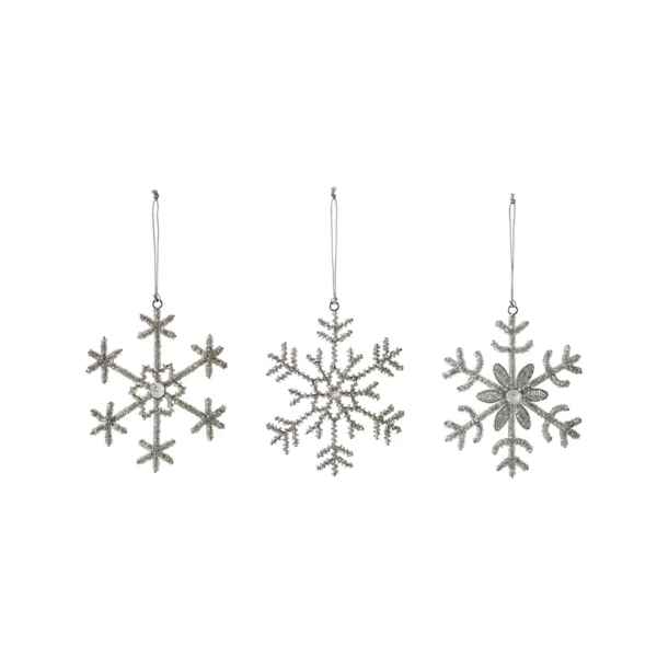 Bead & Jewel Snowflake Ornaments - Posh West Boutique