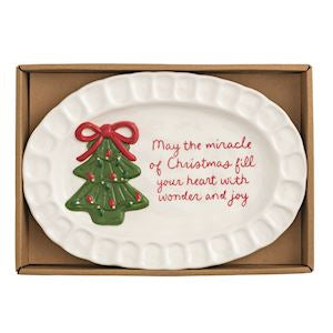 Whimsical Christmas Tree Plate