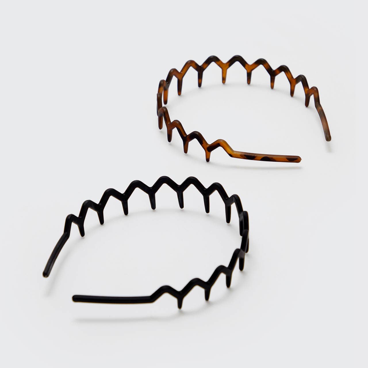 Zig Zag Headband 2pc - Black & Tort - Posh West Boutique