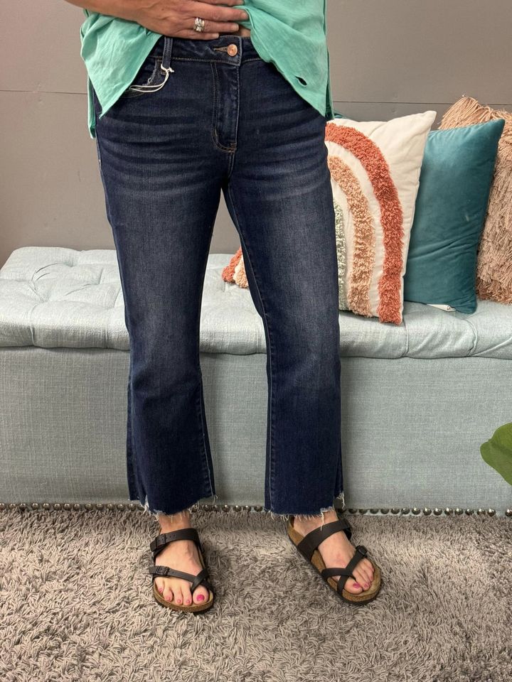 Vervet Mid Rise Ankle Bootcut Non-Distressed Jeans - Posh West Boutique