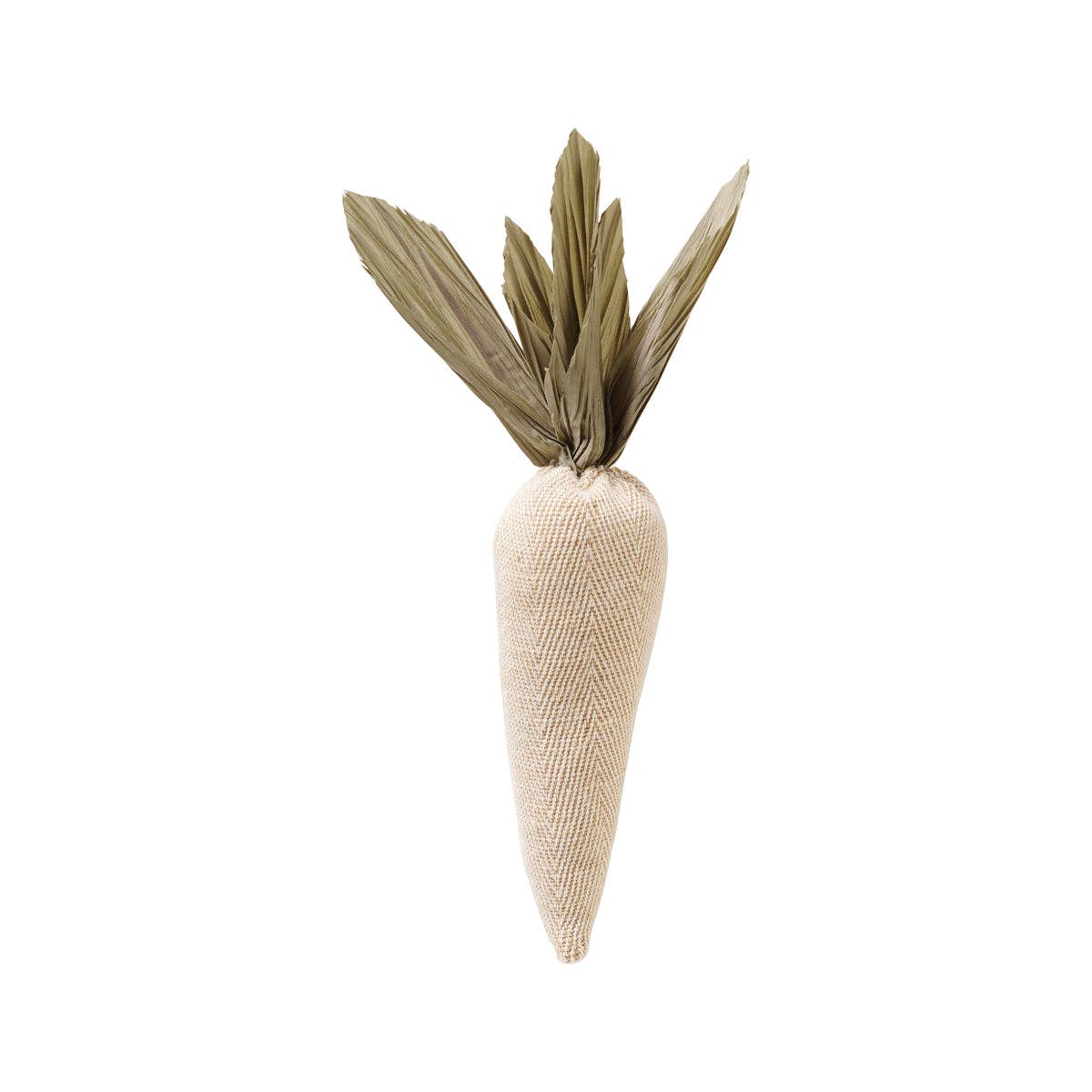 Tan Herringbone Easter Fabric Carrot - Posh West Boutique
