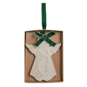 Angel White Christmas Figural Ornament - Posh West Boutique