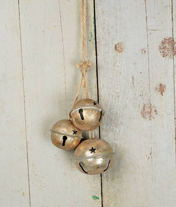 13in Gold Distressed Bell String