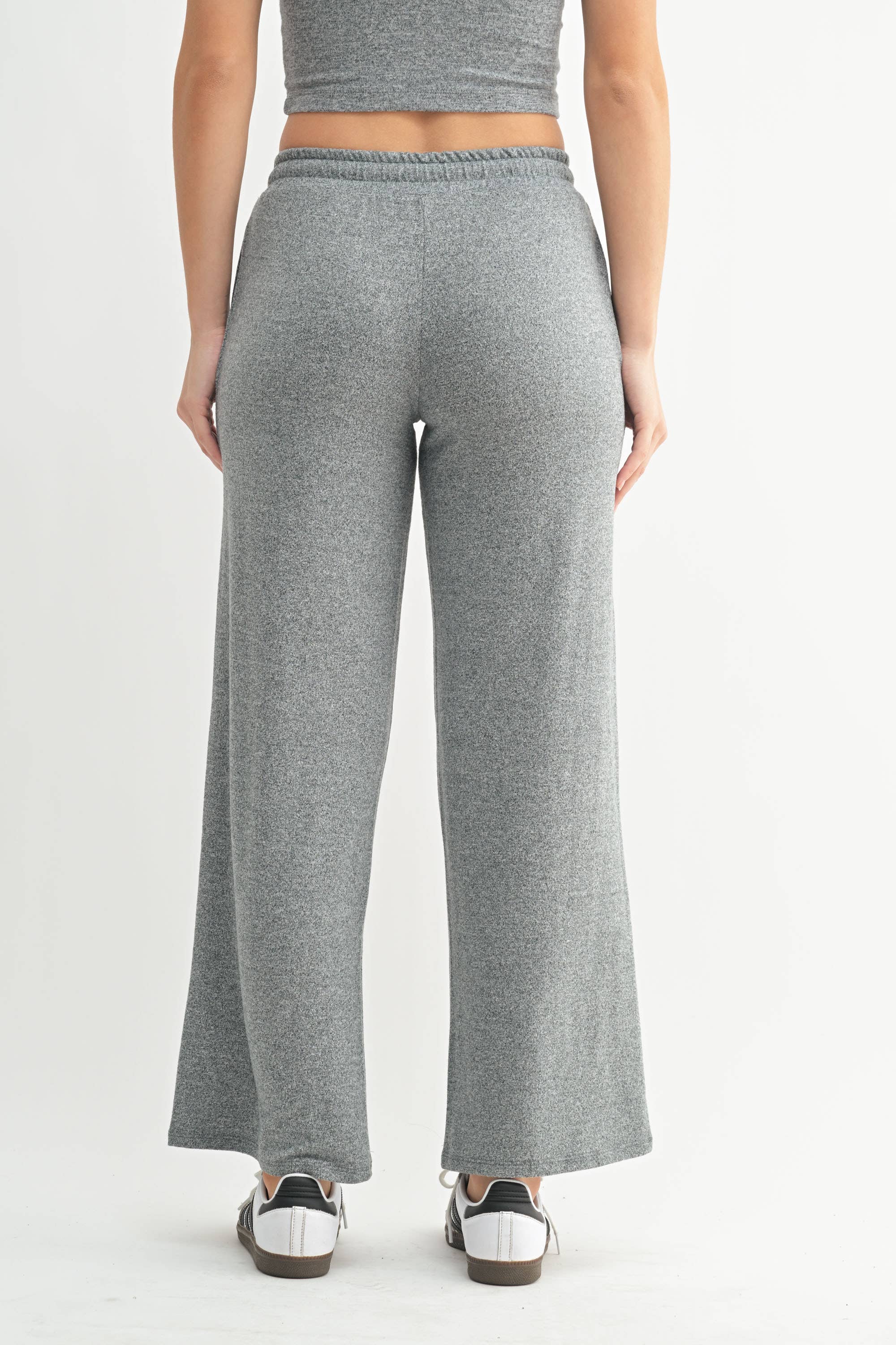 Brushed Wide Leg Lounge Pants - Posh West Boutique