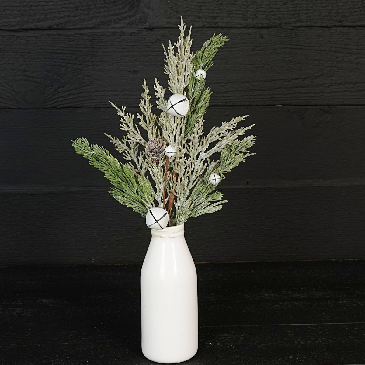 16in Pick-Sparkled soft pines with White bells - Posh West Boutique