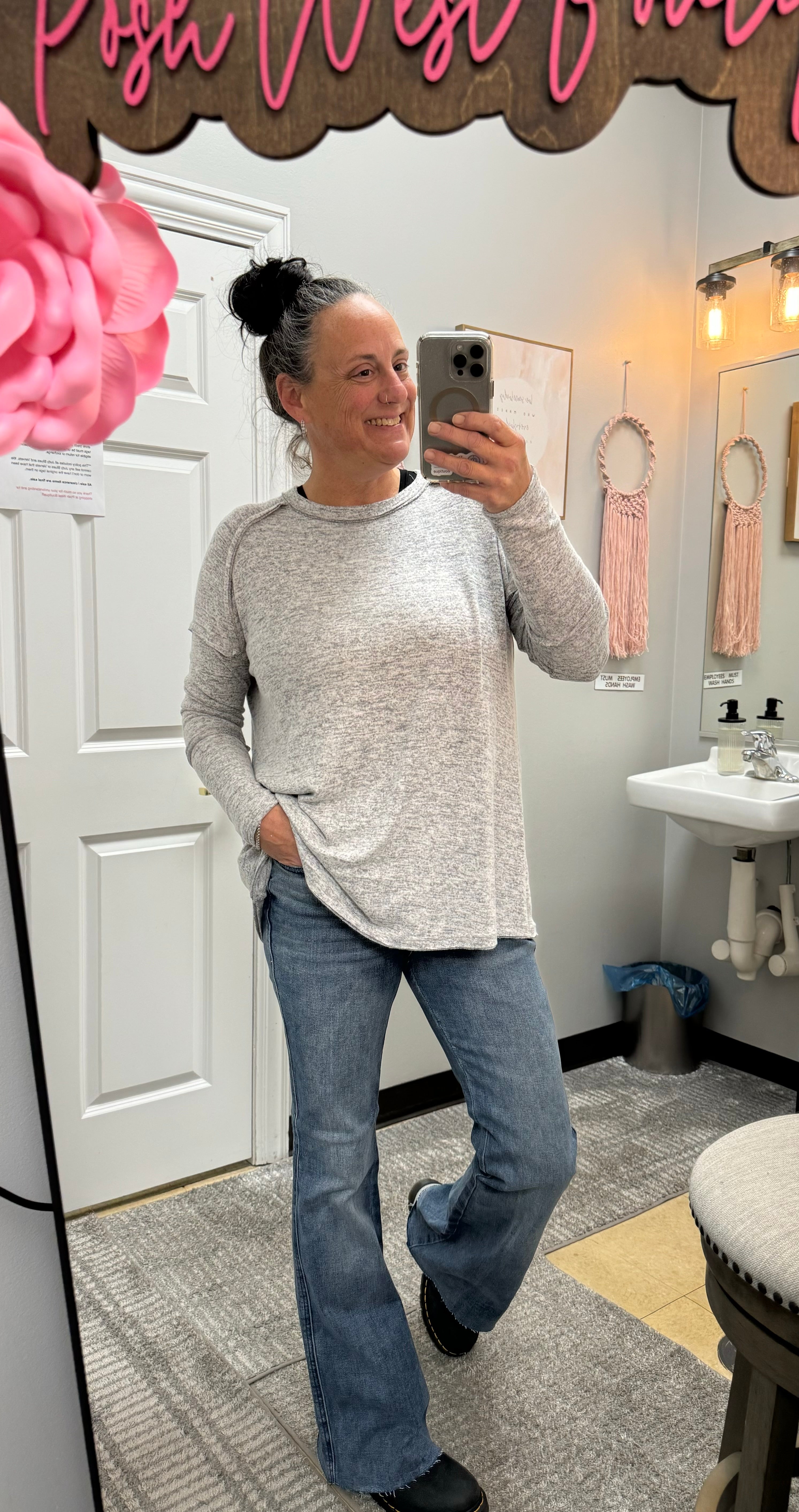 Judy Blue Mid Rise Vintage Wash Flare Jeans - Posh West Boutique