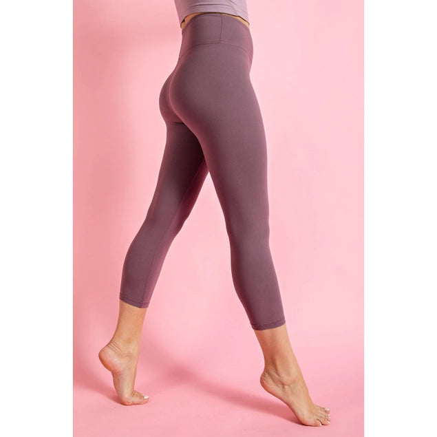 Butter Soft Mauve Capri Legging - Posh West Boutique